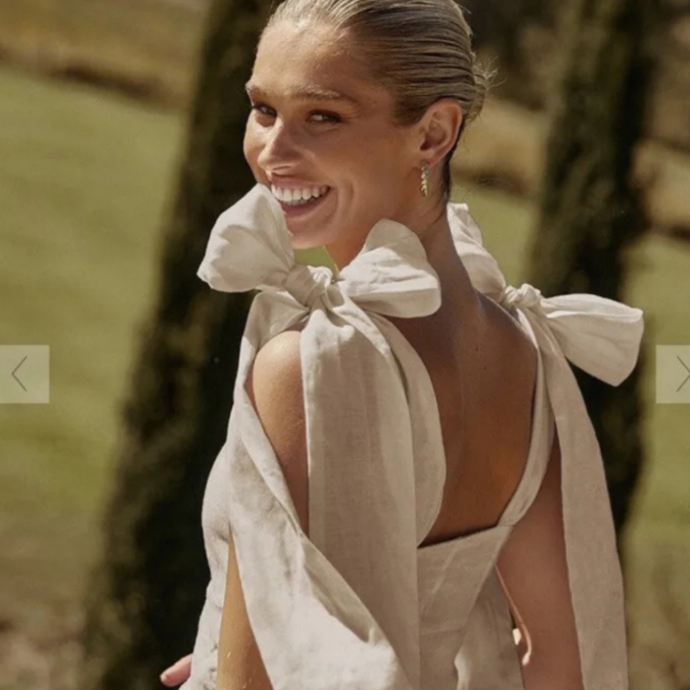 DISSH Cream Bow-Tie Dress